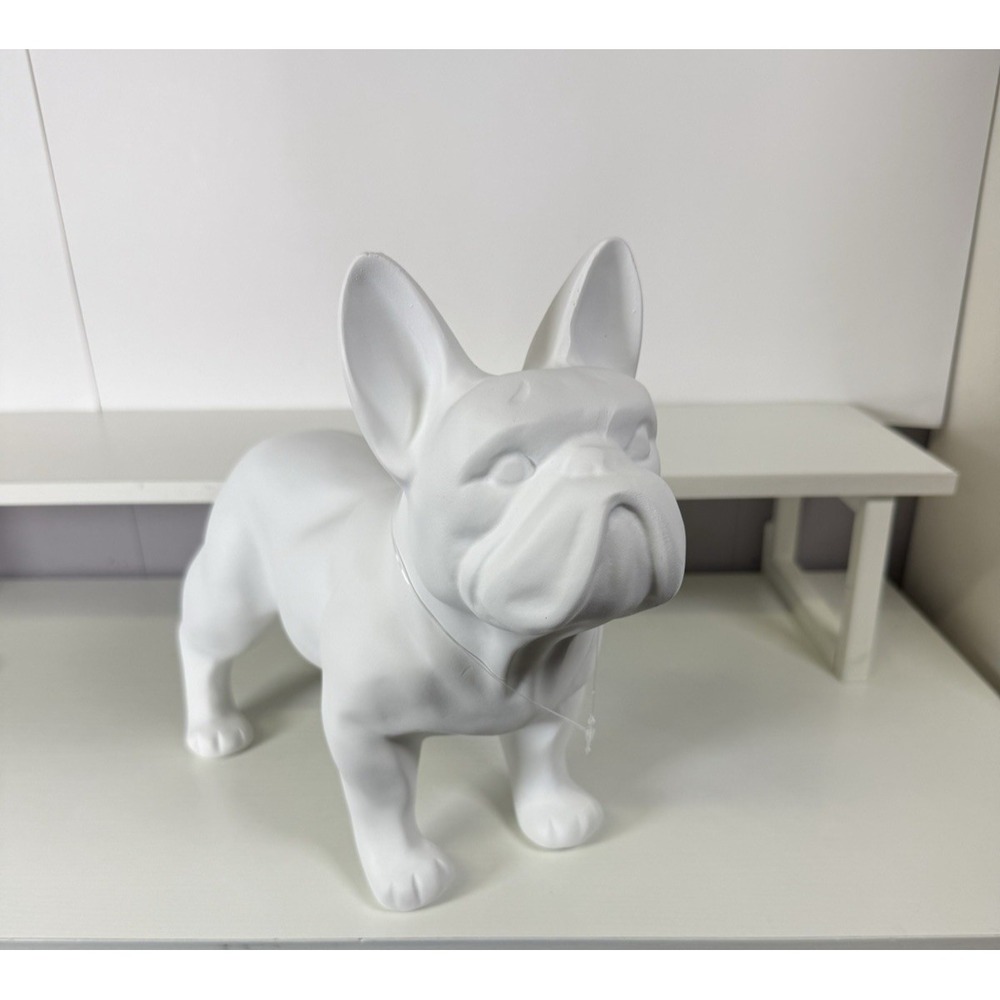 Ceramic White French Bulldog‎ Statue Figurine 10in Home Decor New